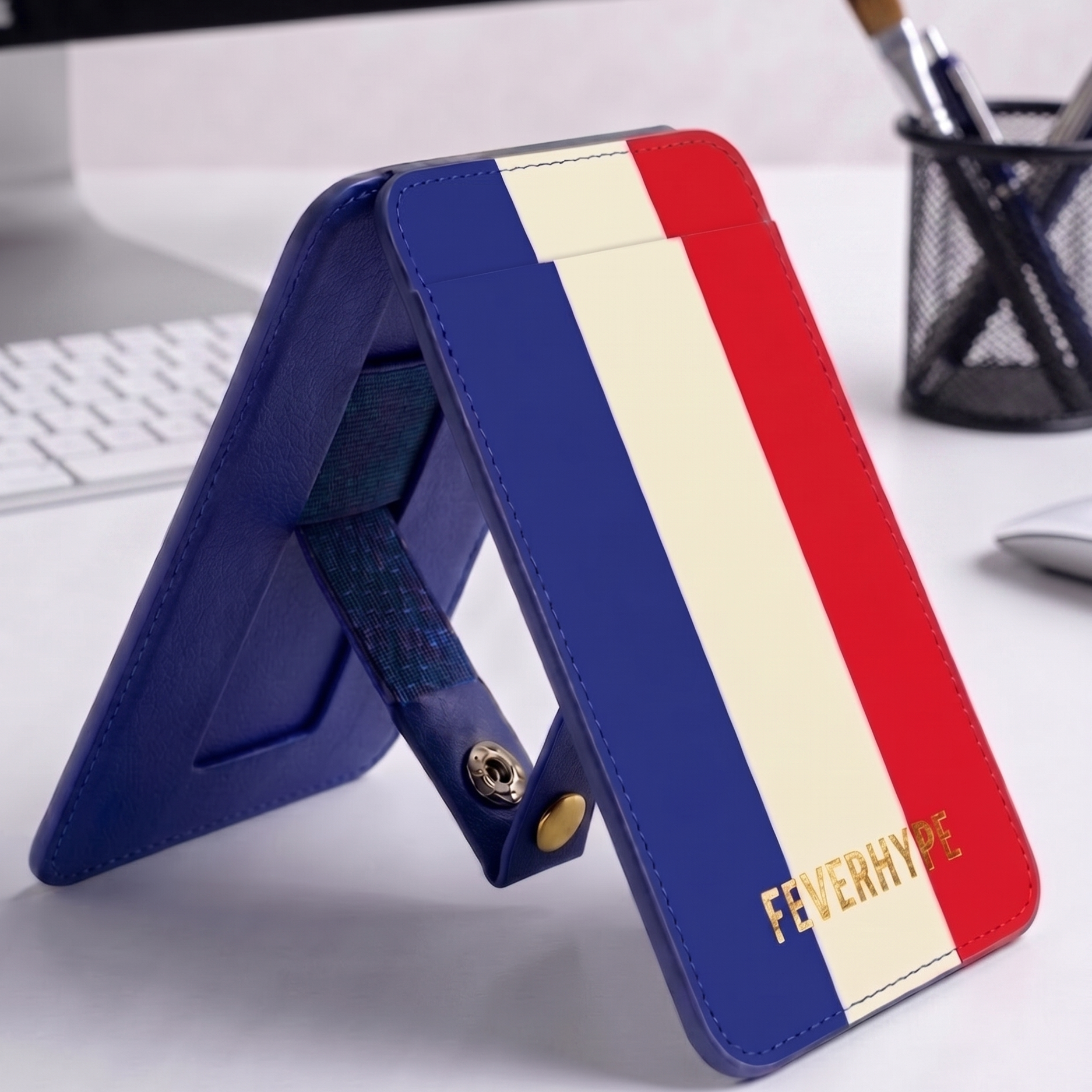 🇫🇷 The "Les Bleus" Tricolor — Limited Leather MagSafe Wallet - Pre-order stage