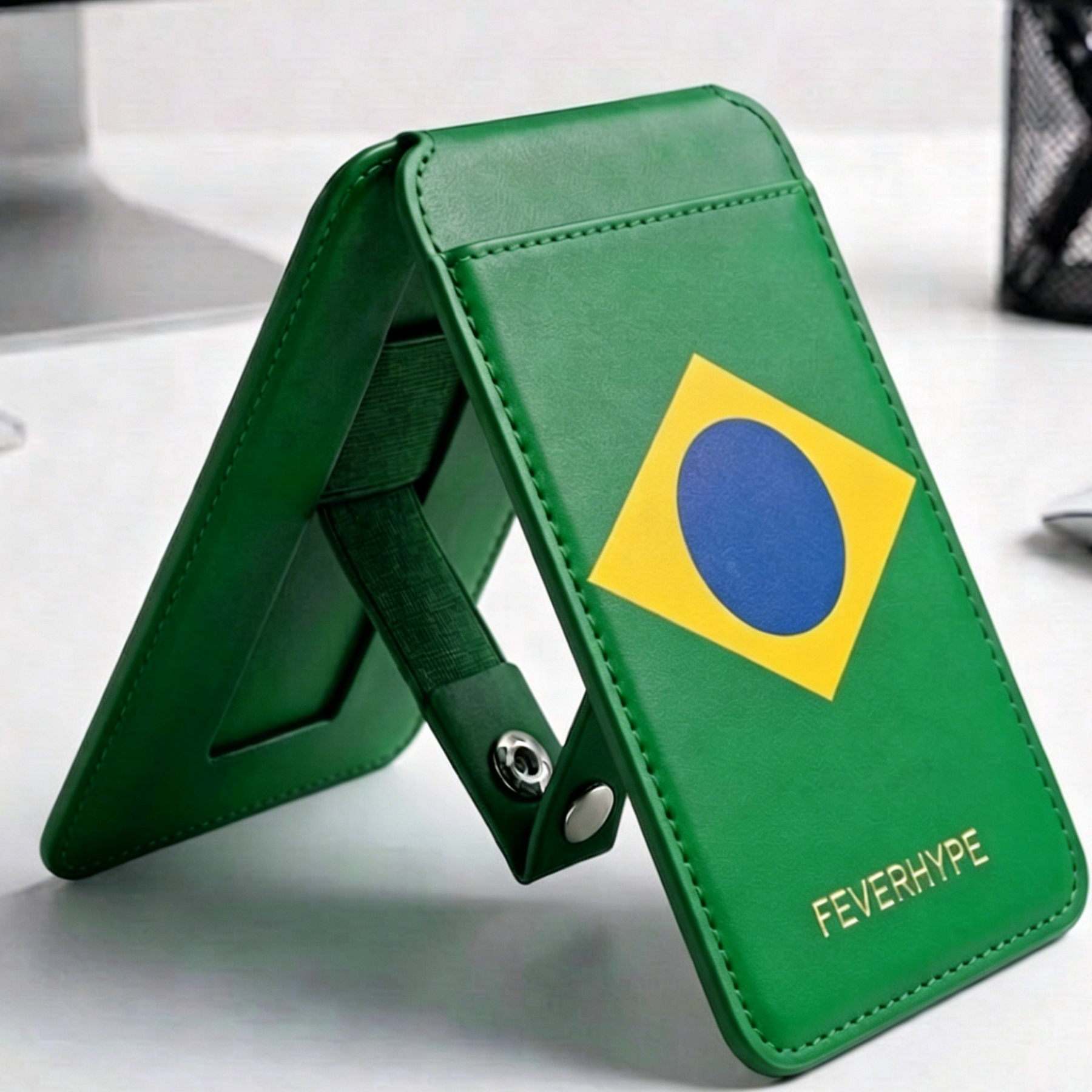 🇧🇷 The "Seleção" Vibe — Limited Leather MagSafe Wallet - Pre-order stage